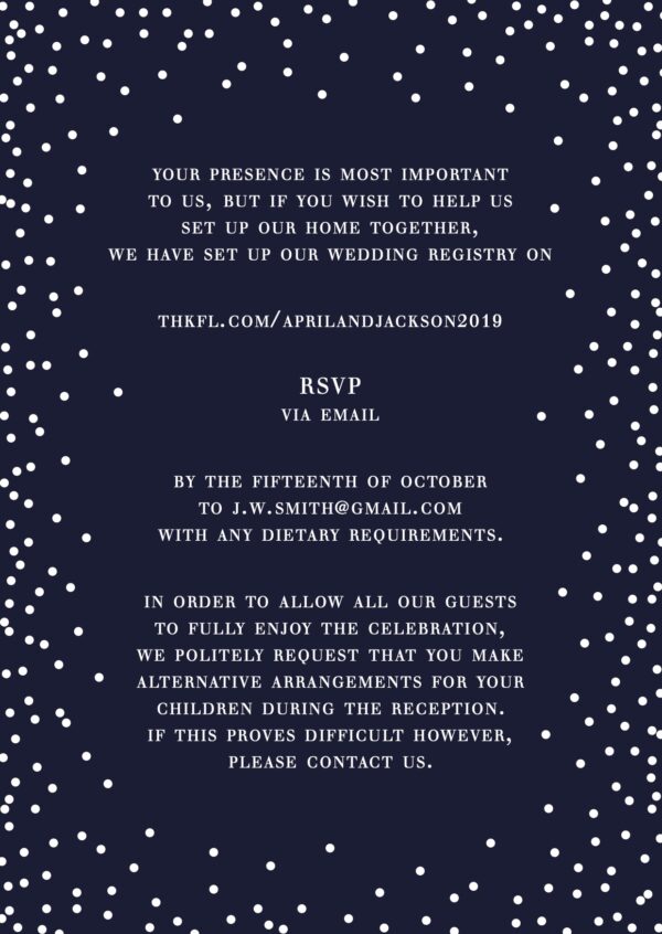 April Wedding Invitation 2
