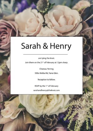 Sarah Wedding Invite