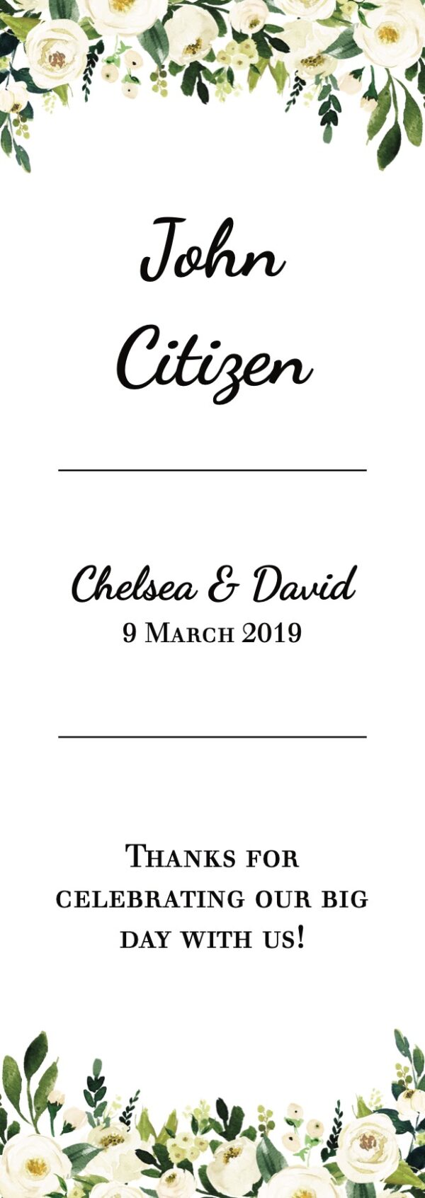 Chelsea Placecard